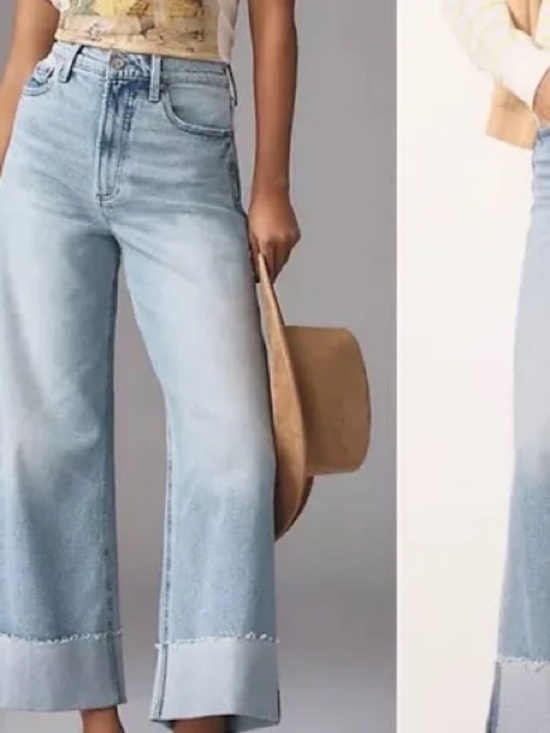pistola Denim - pistola Light Blue High-Rise Wide Leg Jeans